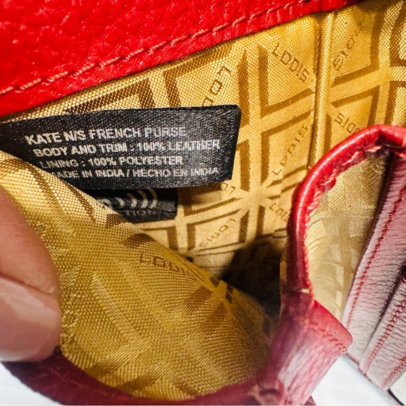 Lodis Red Leather Zip Card Case Wallet - Picture 8 of 12